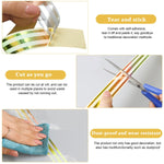 HASTHIP Tile Gap Tape for Wall and Floor Detailing with Self Adhesive PVC 2.5cm×5m | Colorful Metallic Finish