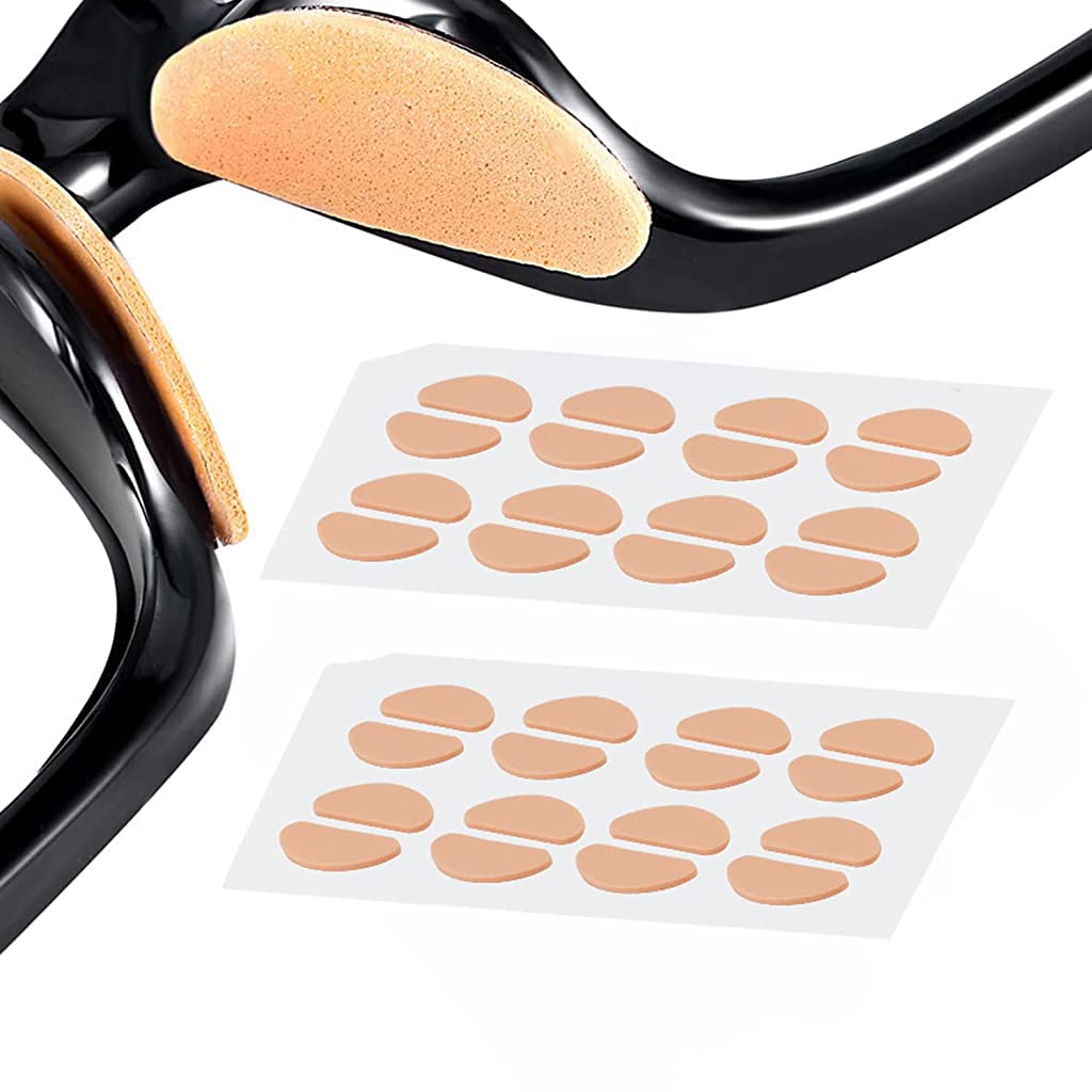 MAYCREATE® 40 Pairs Eyeglasses Nose Pads Glasses Adhesive EVA Sponge Anti-Slip Nosepads for Eyeglass D-shape Eyeglasses Nose Pad, Size of 1.9 x 0.9cm,1.5mm in Thickness