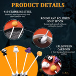 HASTHIP Halloween Coffee Spoons for Festive Drinks and Desserts | 4PCS Stainless Steel Set