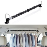 HASTHIP® Barra transversal interior para techo de coche ajustable de 35-57'', acero inoxidable desmontable para colgar bolsas, ropa, equipaje y carga