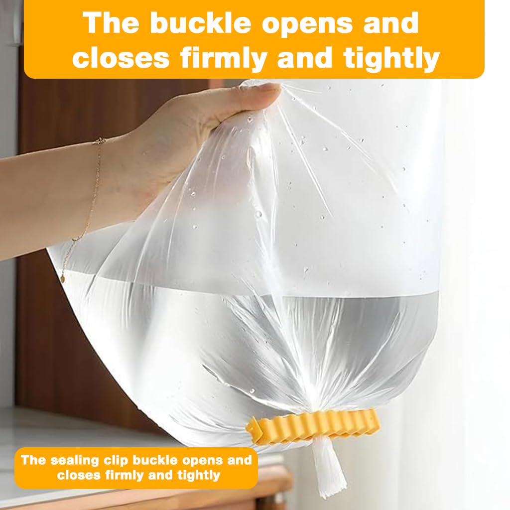 HASTHIP Snack Sealing Clips for Kitchen Organization with Magnetic Holder | 24 pcs PP Food Bag Sealers