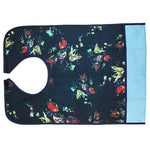 HASTHIP Adult Bibs Clothing Protectors with Waterproof Lining and Crumb Catcher 2 PCS | 65×45 cm Washable Floral Aprons
