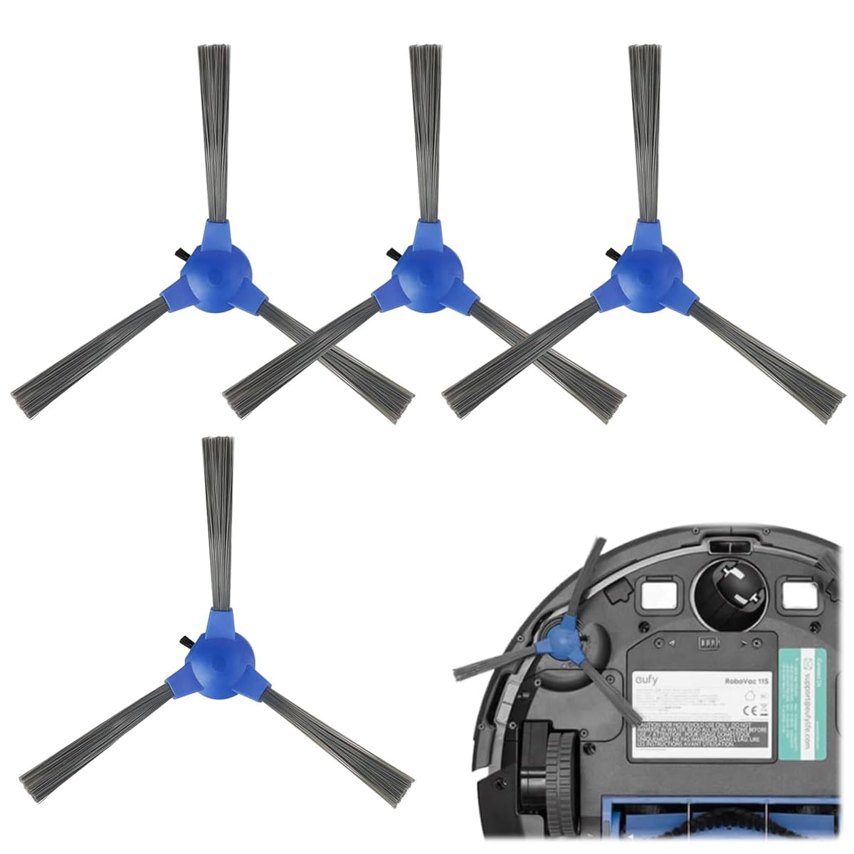 HASTHIP Replacement Side Brushes for Eufy RoboVac 11S 30 15C | Set of 4 Easy Install Parts