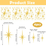 HASTHIP Star Wall Stickers for Home with Peel and Stick Acrylic Design | 4 Sheets for Kids Room Decor