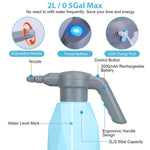HASTHIP Electric Watering Spray Pump for Plants with 2L Tank and Dual Spray Nozzle | USB Rechargeable