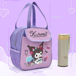 HASTHIP Kuromi Lunch Box Bag for School Work and Picnic | Adorable Kawaii 3PCS Set