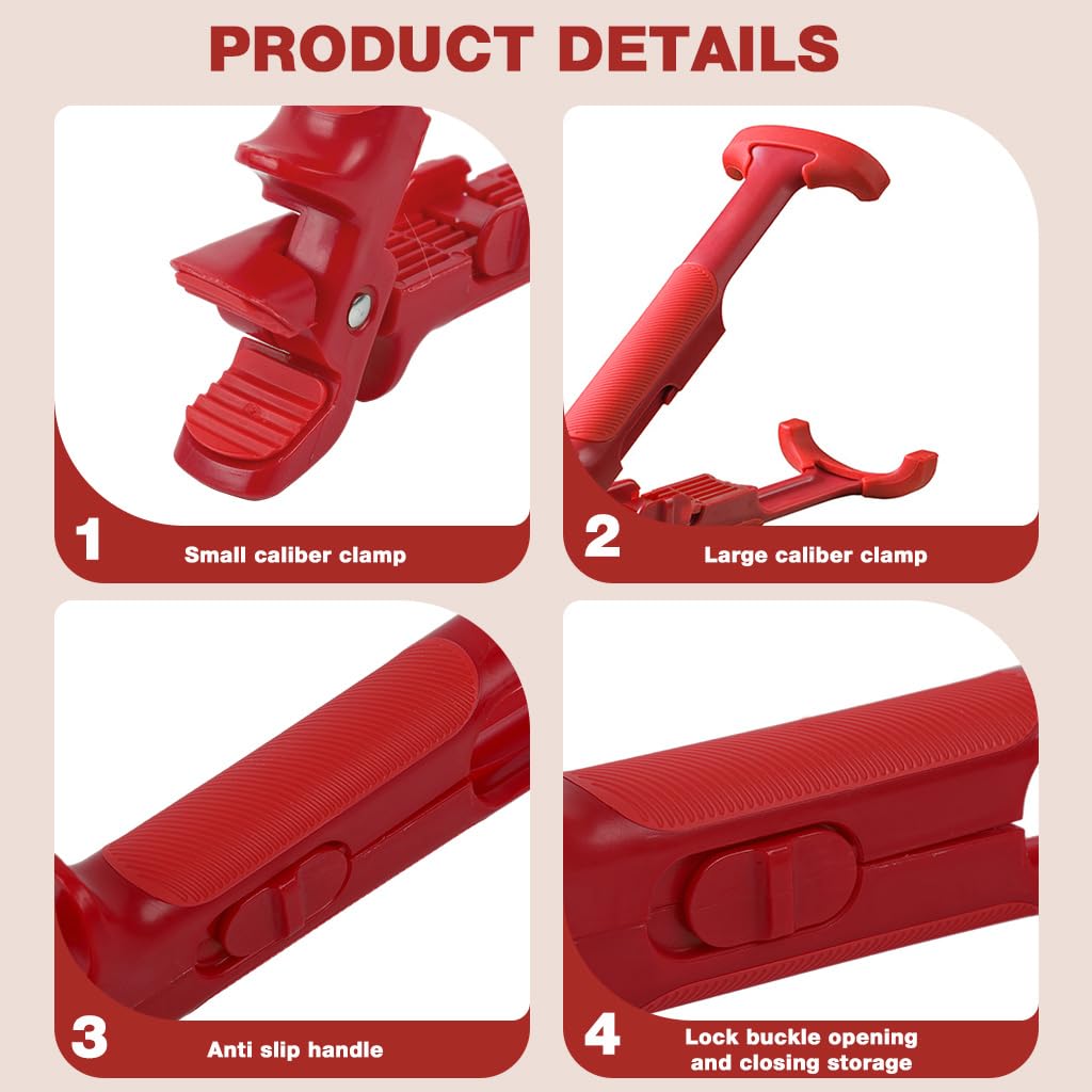 HASTHIP Anti-Scalding Plate Clip for Hot Dishes with Grooved Tips and Lock Buckle Handle