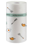 HASTHIP Reusable Kitchen Towel Roll for Cleaning with 165 Pre Cut 25x25cm Sheets | Cute Printed Design