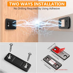 HASTHIP Door Magnets for Cabinets and Drawers with 4mm Ultra Thin Metal Design | Adhesive & Screw Mount