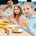 HASTHIP Mini Ketchup Bottles for Lunch Bags with Leak Proof Nozzle 8pcs 25ml | Refillable Food Grade Plastic Dispensers