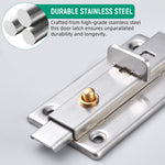 HASTHIP Door Latch for Room and Fence Doors featuring One Press Release and Screw Fixed Steel Design