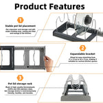 HASTHIP Pot Lid Holder for Kitchen Organization with 7 Slot Steel Wire Racks | Countertop Organizer