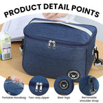 HASTHIP Insulated Lunch Bag for Camping and Office with Foil Liner & Shoulder Strap 26x18x17cm | Turquoise