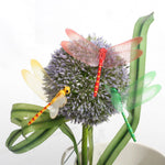HASTHIP® 3D Dragonfly Balcony Decoration Items - 24 Pieces Garden Decoration Items - 25 CM Color Dragonflies Garden Stakes - Dragonflies Garden Decor - Indoor/Outdoor Plant Support Sticks