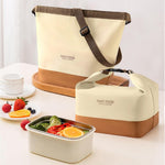 HASTHIP Insulated Lunch Bag for Office and Travel with 11.5L Capacity | Waterproof Oxford Cloth Beige