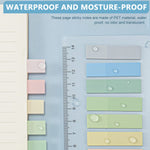 HASTHIP Sticky Tabs for Notebook and Books featuring Ruler Design 600 pcs PET Material | Writable Index Flags