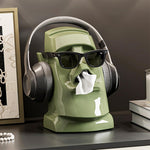 HASTHIP Headphone Stand for Table with 3 in 1 Tissue Box and Glasses Rack 14.5x17x23.5 cm | ABS Body