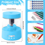 HASTHIP® USB Pencil Sharpener with 3 Modes Art Color Pencil Sharpener with Transparent Scrapings Bin Design School Office Pencil Sharpener Universal USB Pencil Sharpener for 6-8mm Pencil Diameters