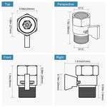 HASTHIP Water Flow Control Valve with 1/2 inch IPS fittings featuring ceramic inner valve | brass brushed nickel shut off for residential and commercial use