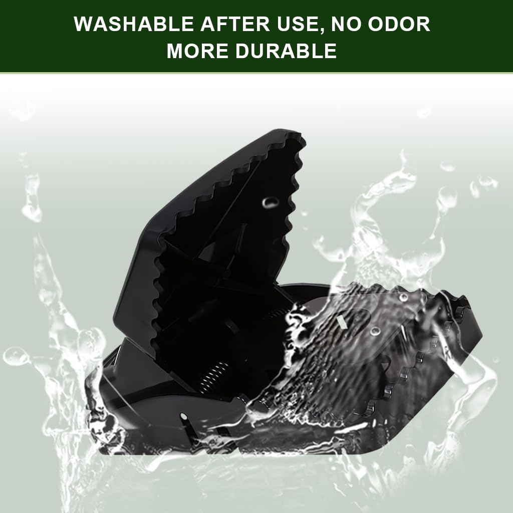 HASTHIP Mouse Traps for Home and Kitchen with Serrated Clip Teeth | 2Pcs Quick Snap Design