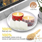 HASTHIP DIY Jar Candle Making Kit for Beginners featuring 8 Mandala Print Tin Jars 2.2 oz | Natural Soy Wax with Wicks and Stainless Steel Jug