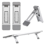 HASTHIP® 2PCS Soporte Portátil para Laptop Autoadhesivo, Base Invisible Plegable con 3 Niveles de Altura Ajustable, Soporte Ergonómico Ventilado de Aluminio para Portátil y Teclado