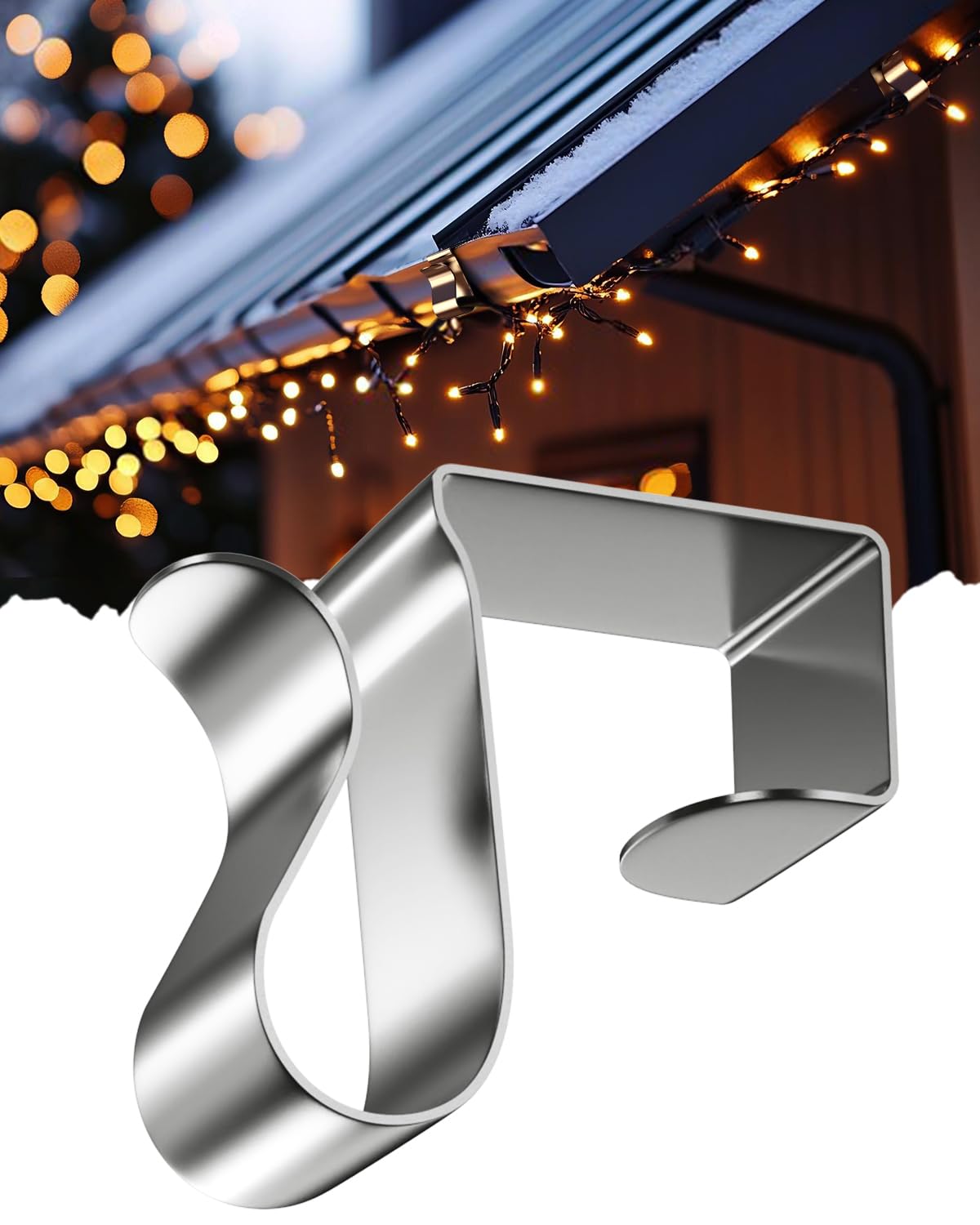 HASTHIP® 50PCS Christmas Light Clips for External String Lights - Rainproof Drainage Slot Clips are Suitable for Christmas, Halloween Seasonal Rope mini Decorative Lights