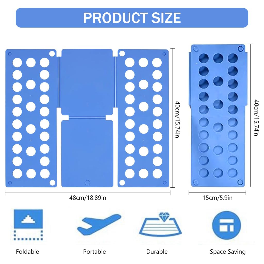 HASTHIP Clothes Folding Board for Fast Laundry with Adjustable Flip Fold Design | T Shirt Folder