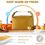 HASTHIP Insulated Lunch Bag for Work and School with Aluminum Foil Lining and Ergonomic Handle | Leakproof Waterproof Yellow Design