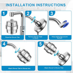 HASTHIP Filtered Shower Head with 20 Stage Filtration and 5 Spray Modes for Softer Skin | Removes Chlorine and Heavy Metals