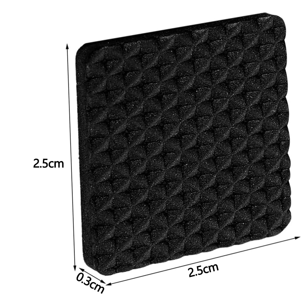 HASTHIP® 30PC Chair Leg Floor Protector, Self Adhesive Non-Slip Square Black Furniture Pads Balance Chair Leg Pads Anti Scratches Reduce Noise for Floor Protection, Hardwood, Tile, Marble