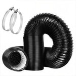 HASTHIP® Range Hood Exhaust Hose 15cm Dia × 2m Long, Triple Layer Construction Noise Reduction PVC Aluminum Foil Vent Duct Pipe for Kitchen Range Hood, Cooker Hood Ventilation Replacement Hose