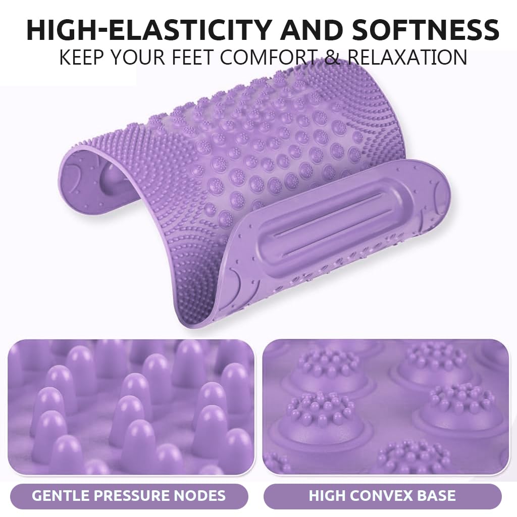 HASTHIP® Acupressure Foot Massage Mat, 5-Zone Reflexology Mat for Plantar Fasciitis Relief, Pain Therapy, Deep Tissue Trigger Point, Neuropathy, Stress Relief, Circulation & Relaxation