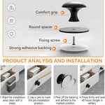 HASTHIP 4-Pack Self-Adhesive Handle Knobs