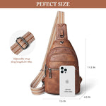 HASTHIP® Sling Bag For Women Men Crossbody Shoulder Tote Blet Bags Backpack Fanny Pack Travel Purse Faux Leather