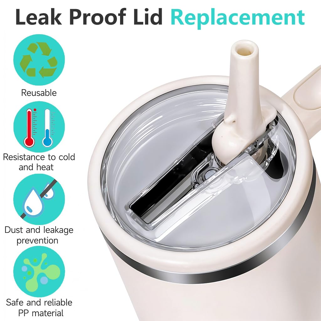 HASTHIP Leak Proof Lid Replacement for Stanley Cup 40 oz featuring Flip Top Stopper