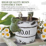 HASTHIP Resin Turtle Ornament for Planters with Hanging Climbing Design 7x5.5cm | Garden Decor
