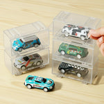 HASTHIP Car Toy Display Box Set for 1:64 Racing Cars with Individual Doors | 5 Stackable Holders