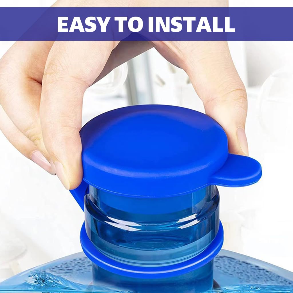 HASTHIP Water Jug Cap for 3–5 Gallon Bottles with Reusable Silicone Seal | 5 Pack