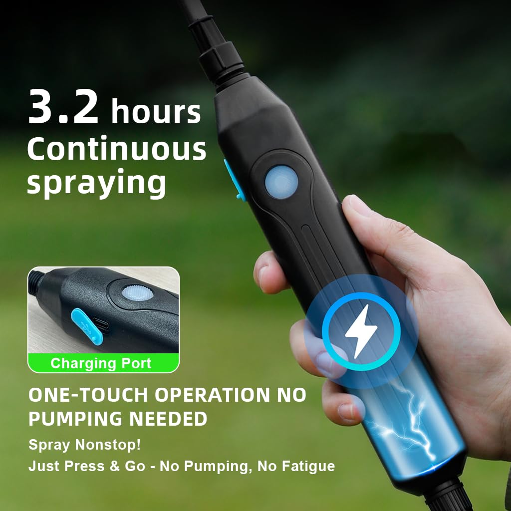 HASTHIP Electric Garden Sprayer for Lawn Care with 13L Tank and 20.8in Telescopic Wand | 200min Battery Runtime