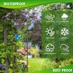 HASTHIP Garden Climber Support Stand with 7 in Bird Bath Bowl and Metal Trellis | 100CM Outdoor Decoration