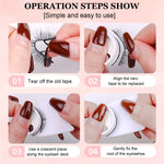 MAYCREATE® 1 Pair Reusable 3D False Eyelashes Natural Look Self-Adhesive Eyelashes Waterproof For Women Black