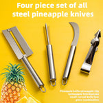 HASTHIP Pineapple Peeler Tool Set for Easy Fruit Prep featuring Curved Blade & Ergonomic Handles