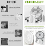 HASTHIP Shower Head Holder for Bathroom with Strong Suction Cup and Adjustable Angle | Transparent Wall Mount with Side Hook