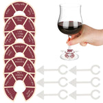 HASTHIP Wine Glass Spinner Game for Party Gatherings with 6Pcs Base-Attached Wheels | Fun Ice-Breaking Drinking Game for Adults