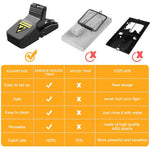 HASTHIP Rat Traps for House and Garden with Quick Trigger Mechanism | 2 Pack Reusable ABS