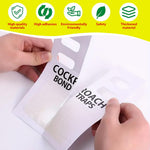 HASTHIP Glue Trap for Cockroaches with Ultra Strong Pre-glued Adhesive, 6 Count | Child and Pet Friendly Fold-up Design