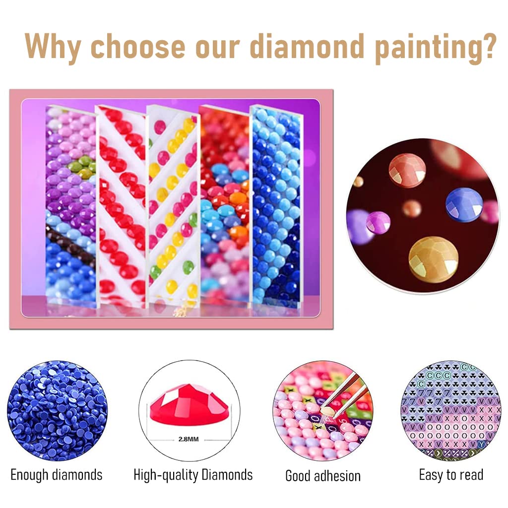 HASTHIP Diamond Painting Kit for Adults and Kids with 30 x 40cm Full Drill Cow Art | 2PCS Set