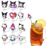 HASTHIP Kawaii Straw Caps for 10mm Stanley Straws featuring 12Pcs Silicone Covers | Hygienic Dust Protection