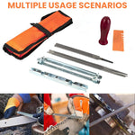 HASTHIP Chainsaw Sharpener Kit 9 Pcs for Chain Repair with File Guide & Wooden Handle | Includes Storage Bag